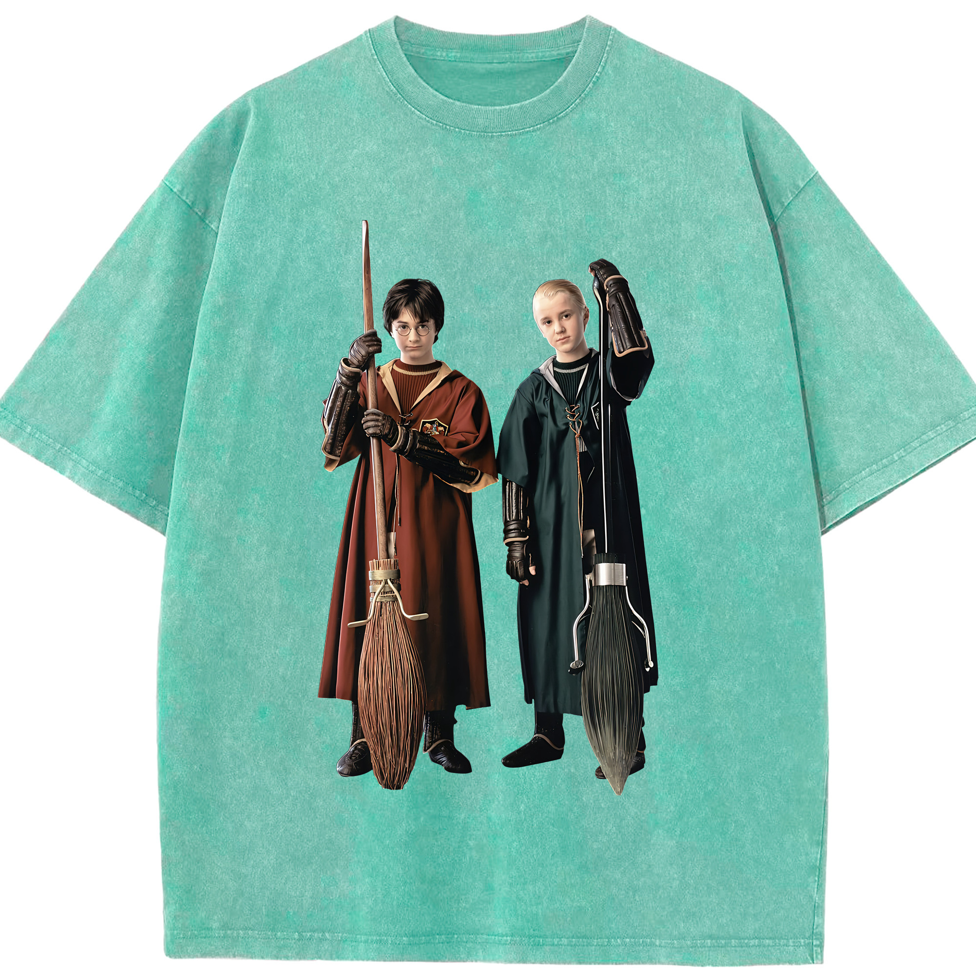 （画像用） Harry Potter ハリー・ポッターシリーズ 綿100% ヴィンテージ風 半袖Tシャツ（フロントプリント）